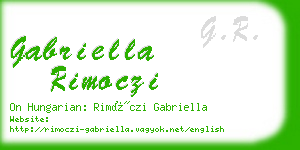gabriella rimoczi business card